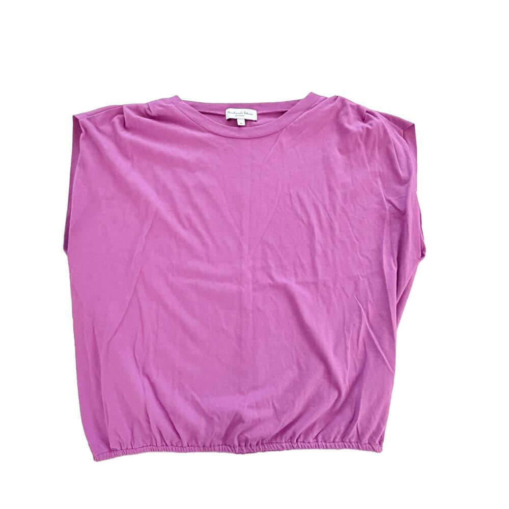 Michael Stars Purple Luca Jersey Bubble Tee Top Shirt XL Womens Soft